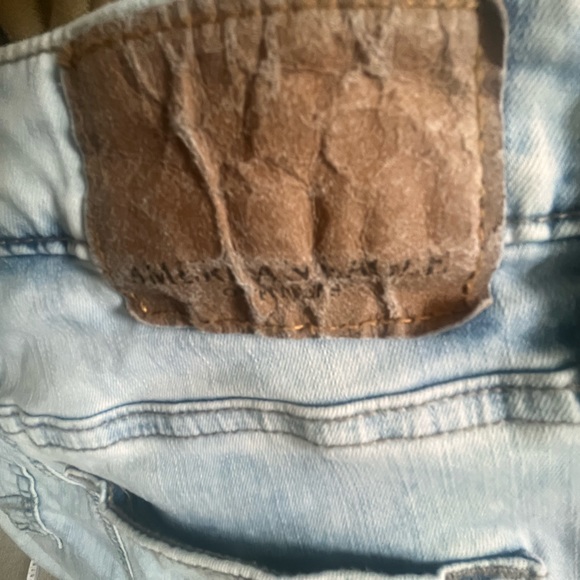 American Eagle AEO Flex Light Wash w Light Distressing Skinny Jeans 28x29 - Picture 14 of 17